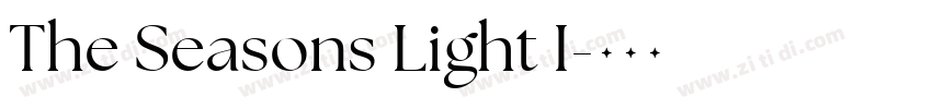 The Seasons Light I字体转换